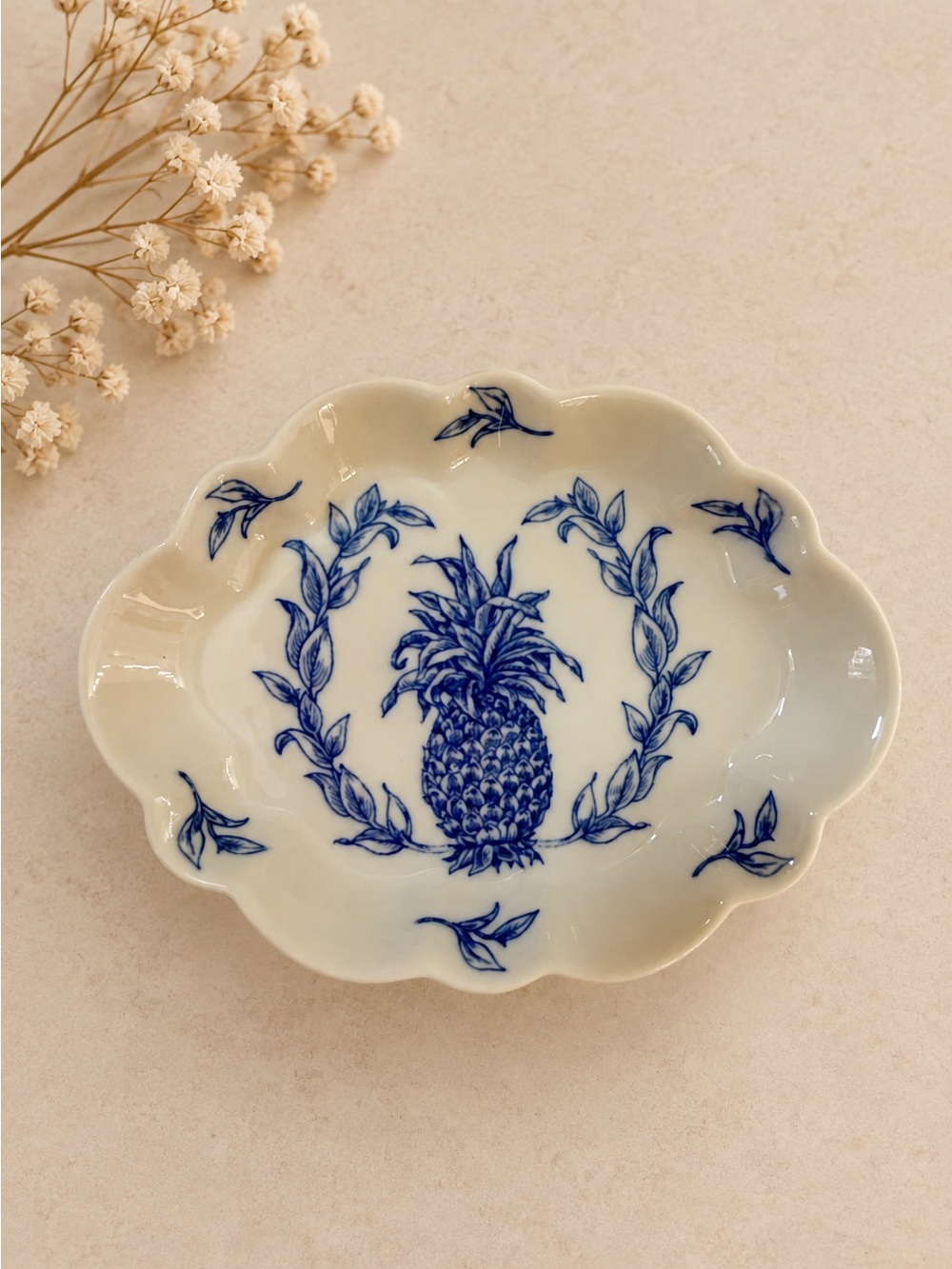 Blue Pineapple Williamsburg Andrea by Sadek Trinket Dish